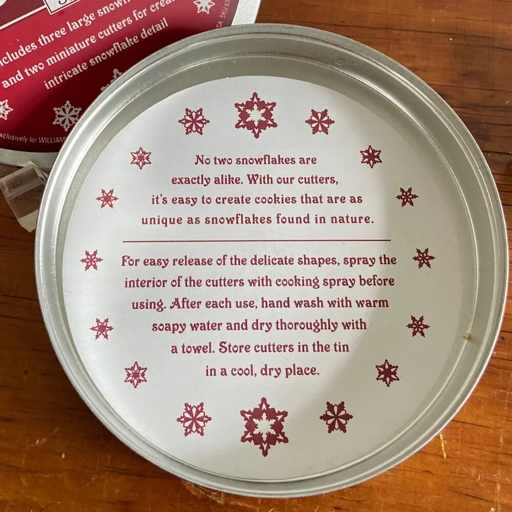 Vintage WILLIAMS-SONOMA Snowflake Cookie Cutters
